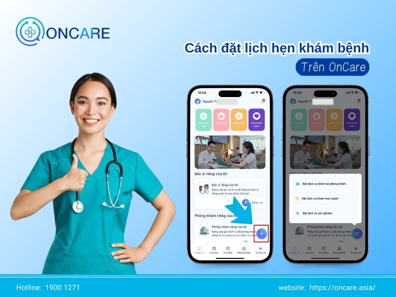 Cách đặt lịch hẹn khám bệnh trên Oncare